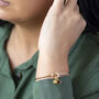 Gold Plated Friendship Knot Bangle, thumbnail 2 of 11