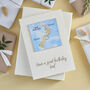 Personalised Map Location Square Birthday Card, thumbnail 1 of 4