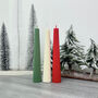 Freestanding Christmas Taper Candle Christmas Decor, thumbnail 5 of 10