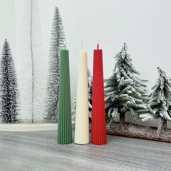 Freestanding Christmas Taper Candle Christmas Decor, 5 of 10