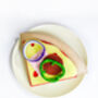 Felt Pizza Play Food Set: Buildable Toy With Toppings, thumbnail 3 of 6