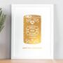 10th Tin Can Wedding Anniversary Foil Print, thumbnail 2 of 8