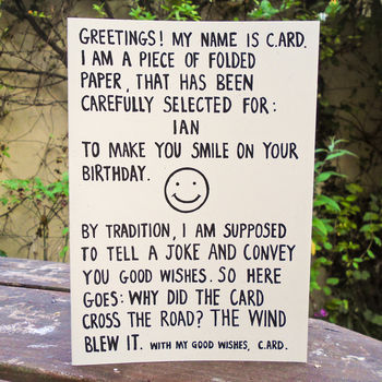 Joke Personalised Birthday Card, 4 of 4