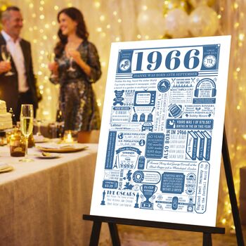 Personalised 60th Birthday Print: 1966 Year Gift, 2 of 8