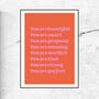 You Are Amazing Typographic Print/Poster, thumbnail 3 of 4