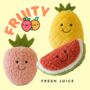 Plush Strawberry Soft Toy – Smiley Fruit Cuddly – Cute Gift For Kids, thumbnail 4 of 5