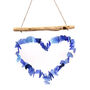 Love Heart Recycled Glass Driftwood Blue, thumbnail 4 of 6
