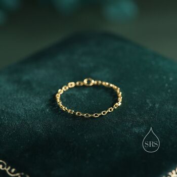 Barely There Chain Ring In Sterling Silver, 3 of 11