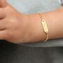 Personalised 18ct Gold Plated Christening Bracelet, thumbnail 3 of 7
