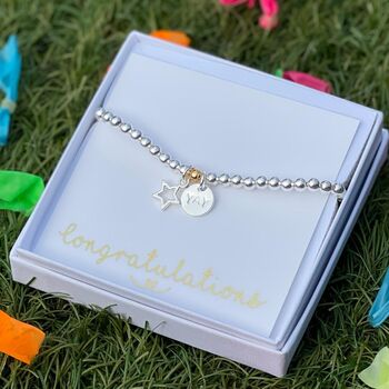 Congratulations Gift Personalised Star Bracelet, 3 of 7