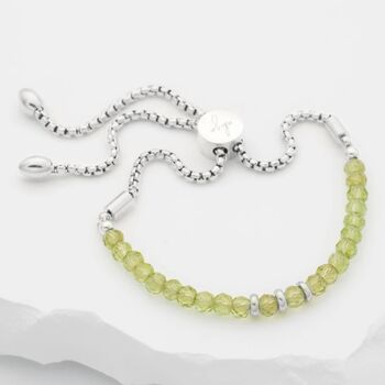 August Birthstone Peridot Bracelet, 5 of 8