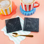 Any Location Street Map Slate Coaster Set, thumbnail 6 of 9