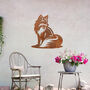 Curled Fox Metal Wall Art For Garden, Animal Lover Gift, thumbnail 8 of 10