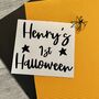 Personalised First Halloween Pumpkin Sticker, thumbnail 4 of 4