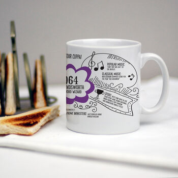 60th Birthday Personalised Gift 1964 Mug, 8 of 12