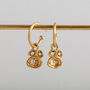 Moonstone And Gold Vermeil Plated Pendant Hoop Earrings, thumbnail 1 of 5