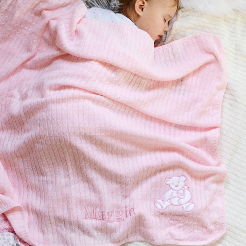 pink teddy blanket