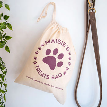 Personalised Pet 'Treat' Canvas Bag, 2 of 7