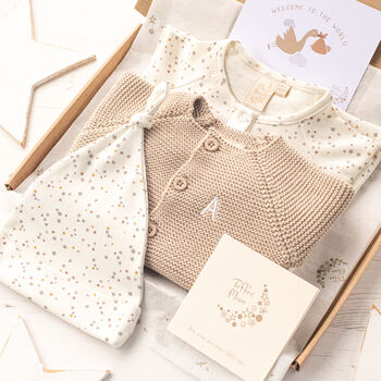 New Baby Cardigan, Babygrow And Hat Gift Set, 4 of 12