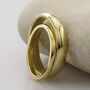 18ct Gold Polished D Shape Matching Wedding Ring Set, thumbnail 1 of 5