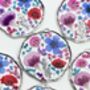 Statement Earrings With Colourful Flowers In Silver, thumbnail 2 of 12
