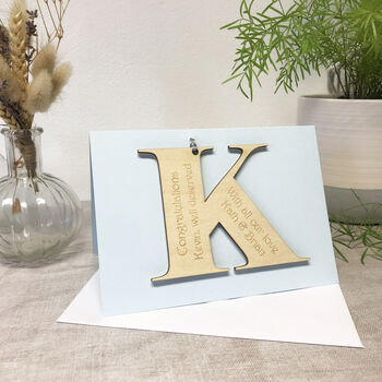 Personalised Initial Letter Congratulations Card, 11 of 12