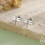 Dragonfly Screw Back Earrings In Sterling Silver, thumbnail 1 of 11