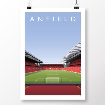 Liverpool Fc Anfield From The Anfield Road Stand Poster, 3 of 9