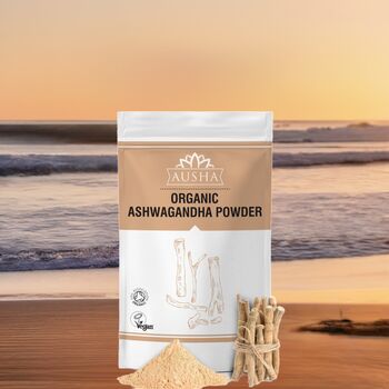 Ausha Organic Ashwagandha Powder 250g Stress Anxiety Energy, 9 of 12