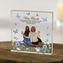 Personalised Best Friend Quote Print – Floral Acrylic Keepsake With Butterflies, thumbnail 1 of 7