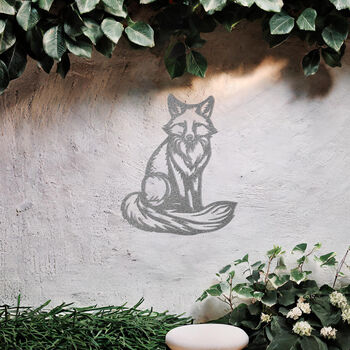 Sitting Fox Metal Wall Art For Garden, Animal Lover Gift, 10 of 10