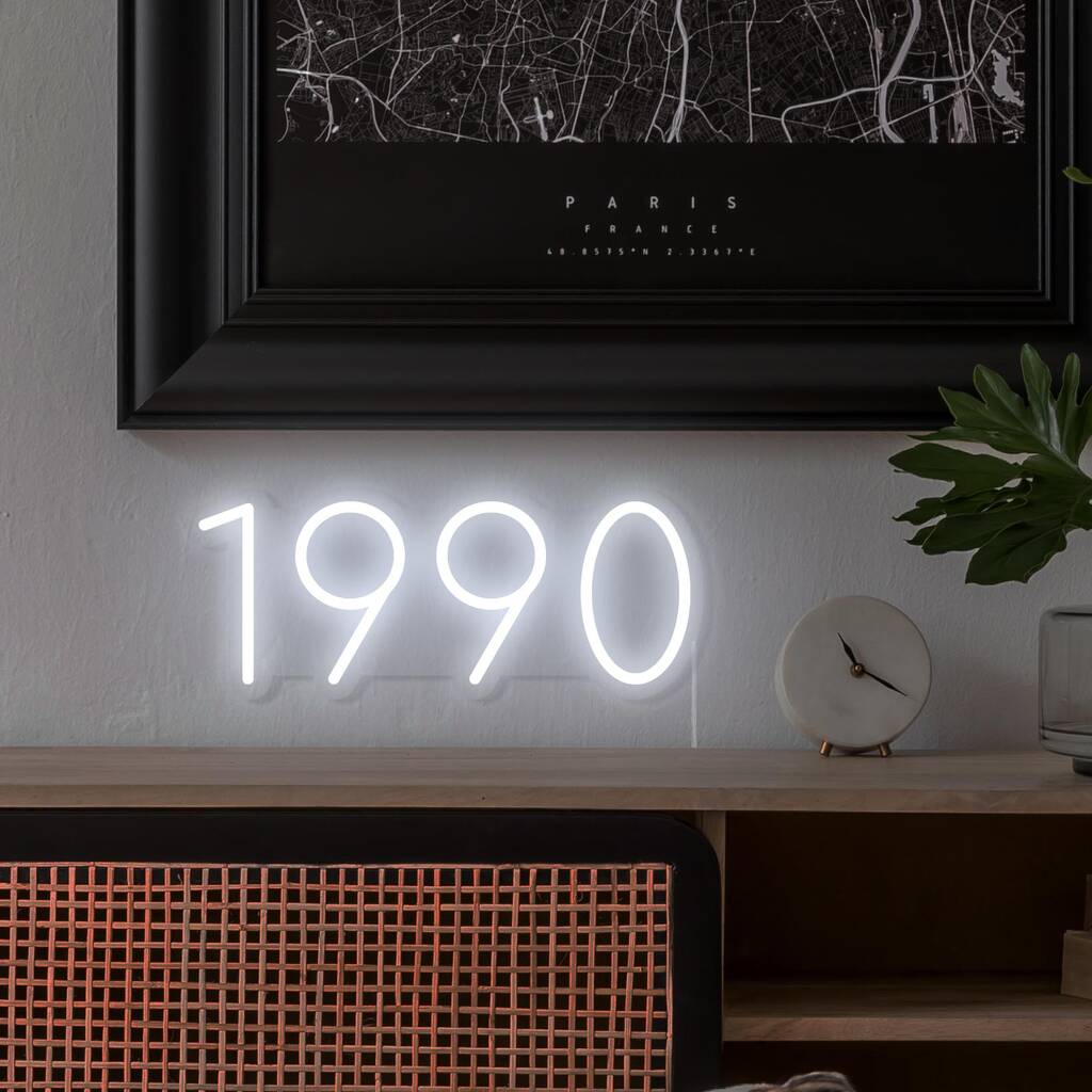 Personalised Year Neon Sign Light, 1 of 12