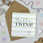 Hello Baby Twins Card, thumbnail 1 of 2