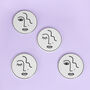 G Decor Set Of Four Abstract Face Coasters, thumbnail 4 of 7