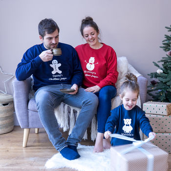 Personalised Family Christmas Jumper Set, 4 of 7