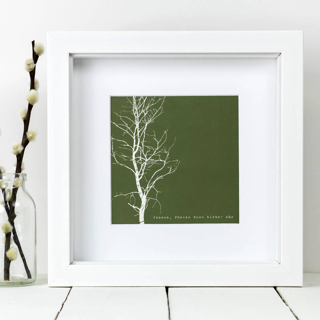 framed tree print gardening gift by coulson macleod
