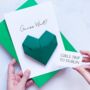 Guess What Holiday Reveal Origami Heart Card, thumbnail 3 of 7