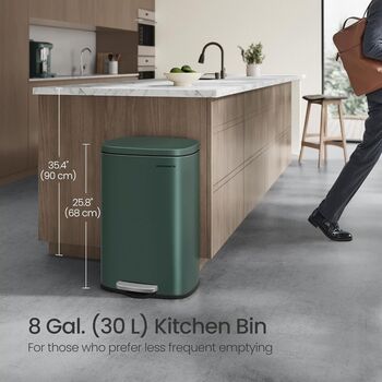 Kitchen Bin 50 L Step On Pedal Rubbish Can Soft Close, 2 of 9