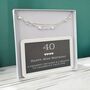 40th Birthday Sterling Silver Heart Bracelet, thumbnail 3 of 5