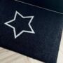Scandi Star Doormat | Black, thumbnail 2 of 7