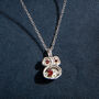 Garnet And Recycled Silver Birthstone Necklace, thumbnail 2 of 7