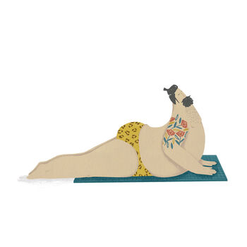 Funny Sexy Yoga Illustrated Print, 2 of 3