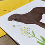 Charlie The Chocolate Labrador Blank Greeting Card, thumbnail 6 of 10
