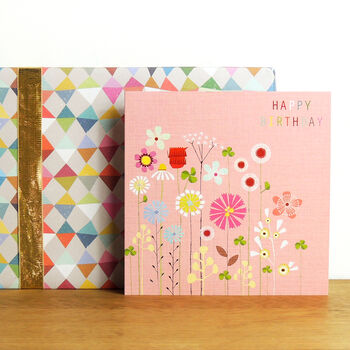 Floral Grapefruit Pink Birthday Card, 3 of 4