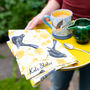 Blackbirds And Buttercups Organic Cotton Tea Towel, thumbnail 2 of 9