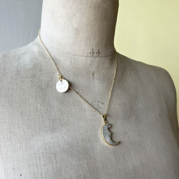 Handmade Man In The Moon Shell Necklace, 3 of 9