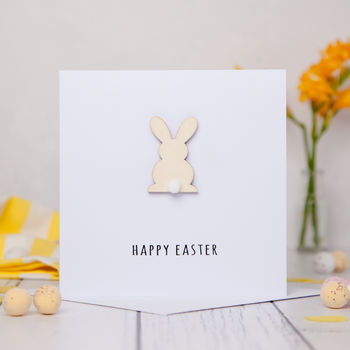 Personalised Easter Bunny Pom Pom Tail Card, 3 of 4