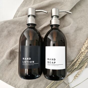 Minimalistic Refillable Bottle With Personalised Label, 2 of 5