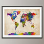 World Map Painting Art Print, thumbnail 2 of 3