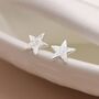 Sterling Silver Textured Star Stud Earrings, thumbnail 1 of 10